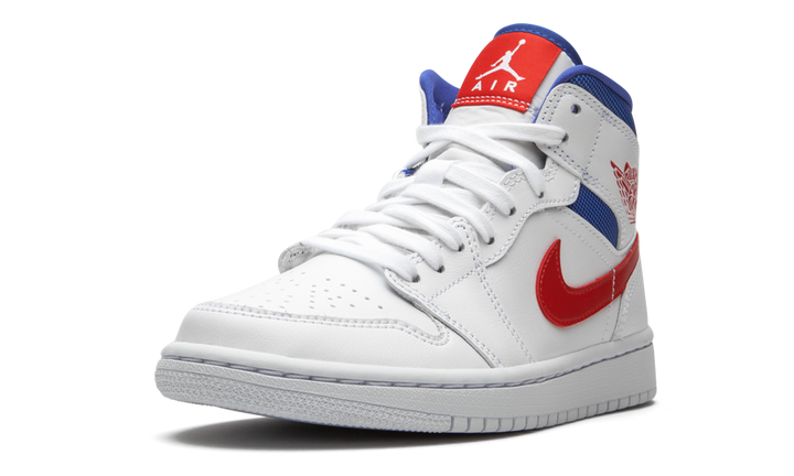 AIR JORDAN 1 MID WHITE RED ROYAL WOMENS