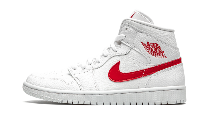 AIR JORDAN 1 MID WHITE UNIVERSITY RED