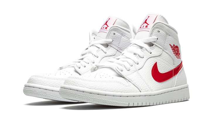 AIR JORDAN 1 MID WHITE UNIVERSITY RED