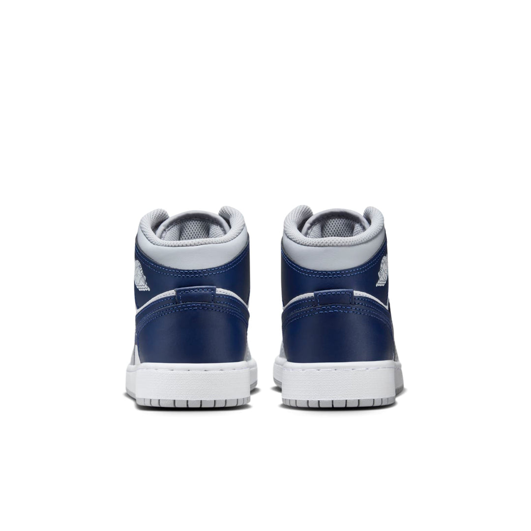 AIR JORDAN 1 MID WOLF GREY MIDNIGHT NAVY GS
