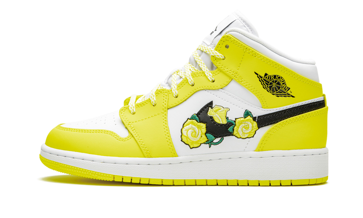 AIR JORDAN 1 MID YELLOW FLORAL GS