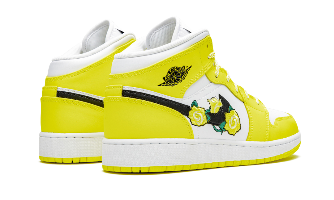 AIR JORDAN 1 MID YELLOW FLORAL GS