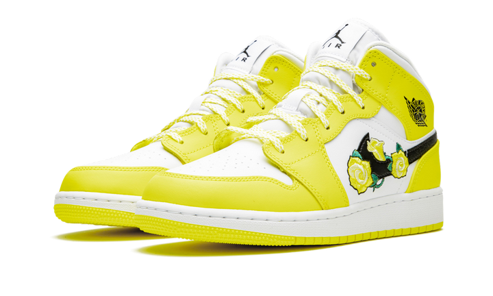 AIR JORDAN 1 MID YELLOW FLORAL GS