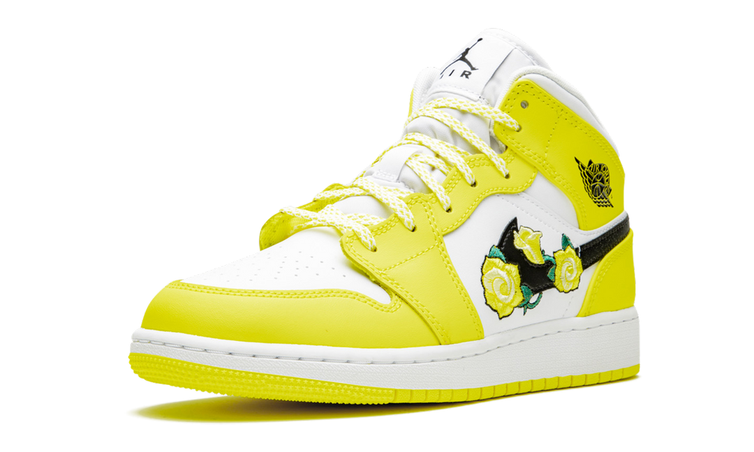 AIR JORDAN 1 MID YELLOW FLORAL GS