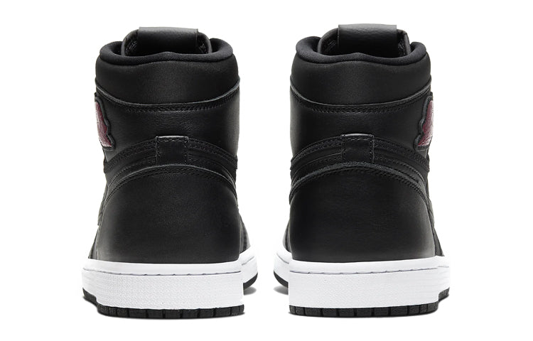 AIR JORDAN 1 RETRO HIGH BLACK SATIN GYM RED