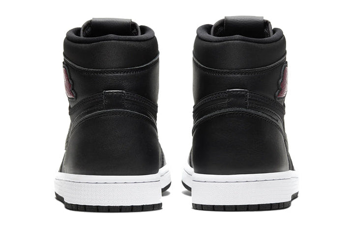 AIR JORDAN 1 RETRO HIGH BLACK SATIN GYM RED