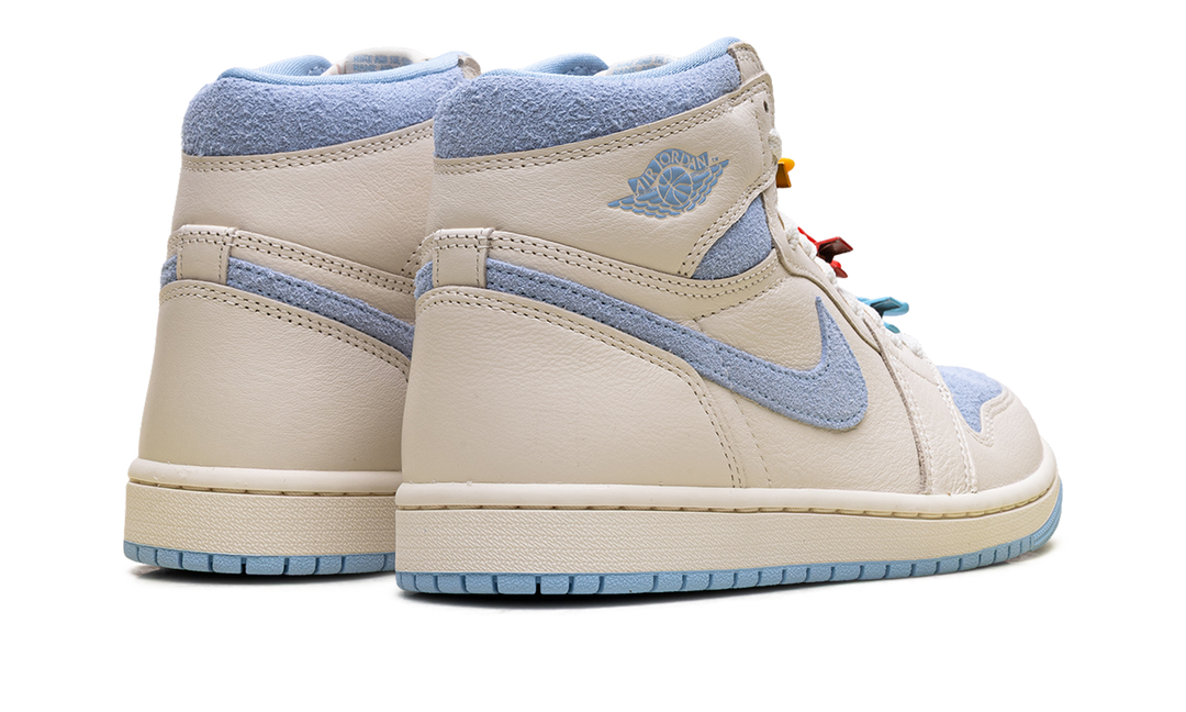 AIR JORDAN 1 RETRO HIGH OG PALE IVORY PSYCHIC BLUE WOMENS