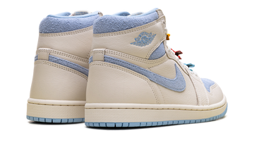 AIR JORDAN 1 RETRO HIGH OG PALE IVORY PSYCHIC BLUE WOMENS — Stock