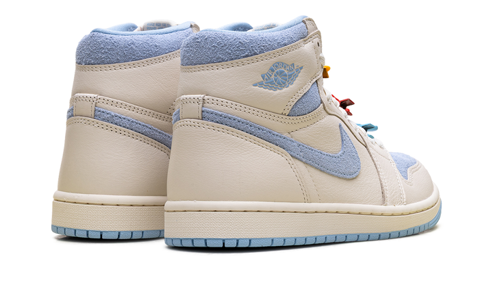 AIR JORDAN 1 RETRO HIGH OG PALE IVORY PSYCHIC BLUE WOMENS