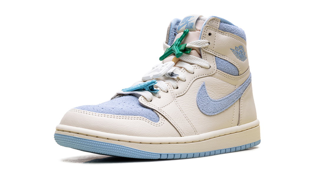 AIR JORDAN 1 RETRO HIGH OG PALE IVORY PSYCHIC BLUE WOMENS