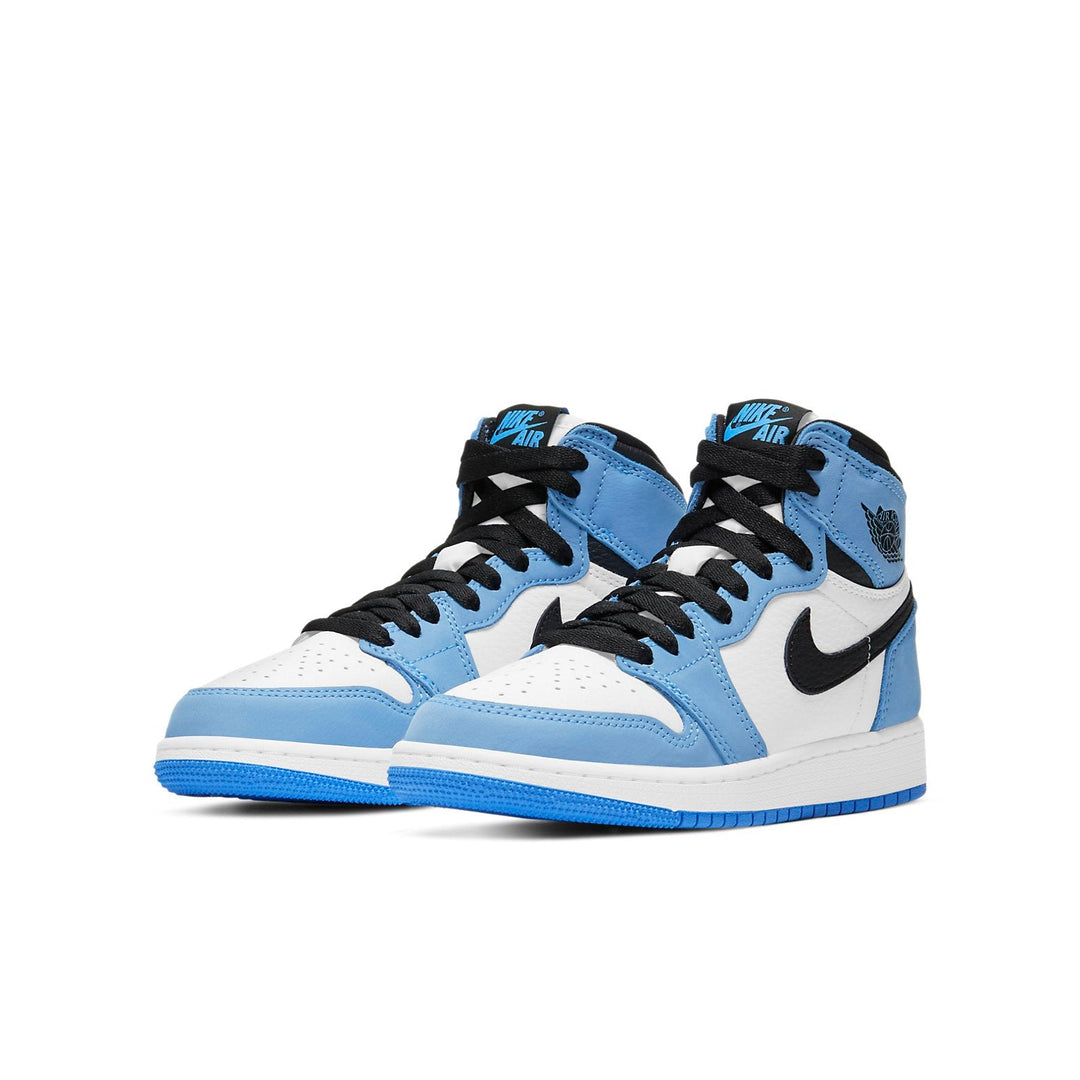 AIR JORDAN 1 RETRO HIGH WHITE UNIVERSITY BLUE BLACK GS