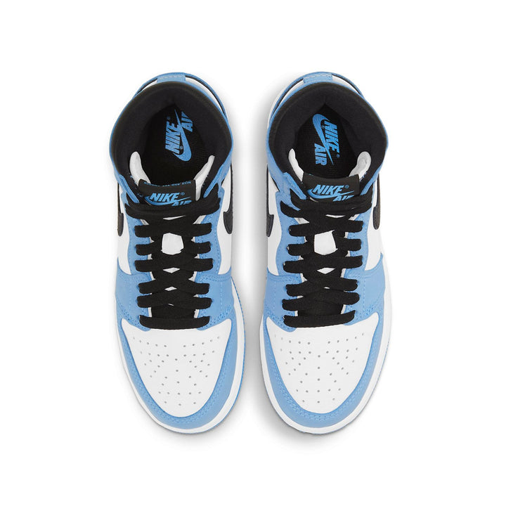 AIR JORDAN 1 RETRO HIGH WHITE UNIVERSITY BLUE BLACK GS