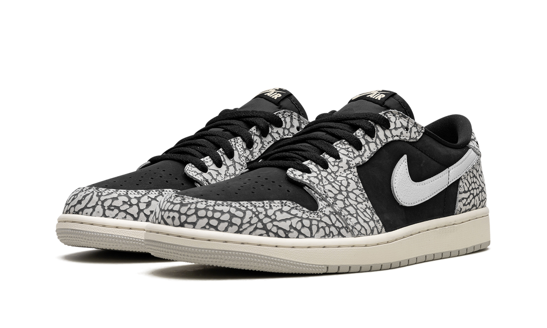 AIR JORDAN 1 RETRO LOW OG BLACK CEMENT WOMENS