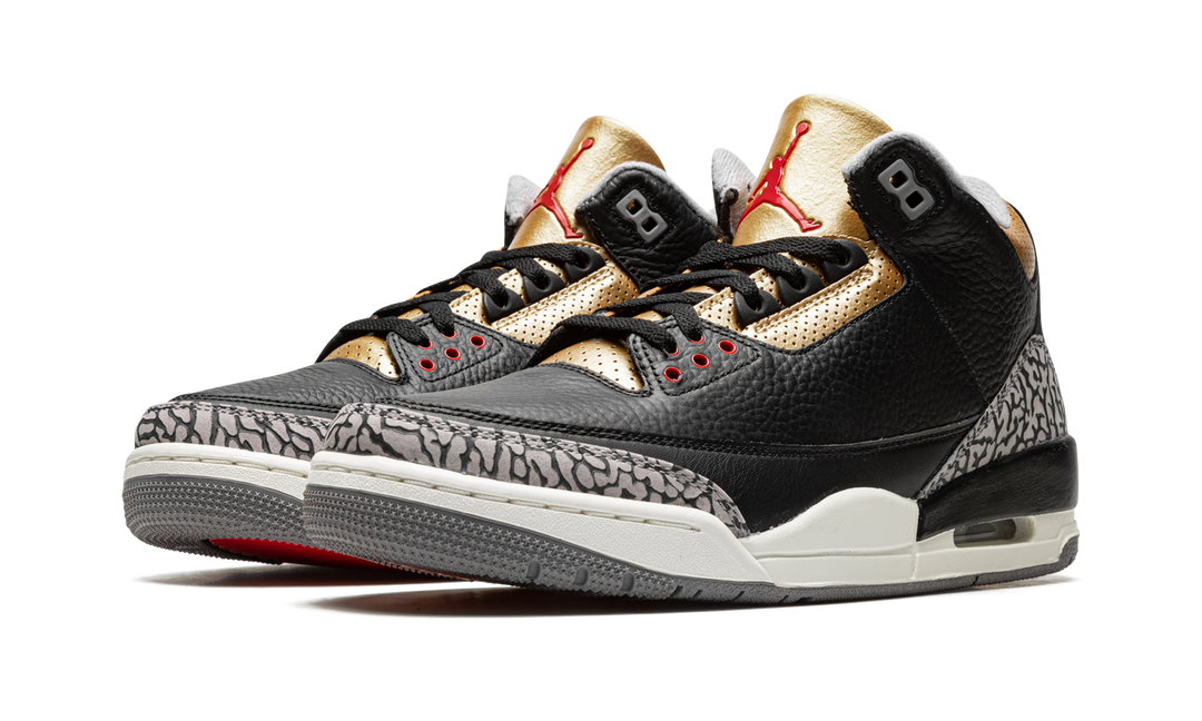 AIR JORDAN 3 BLACK GOLD WOMENS