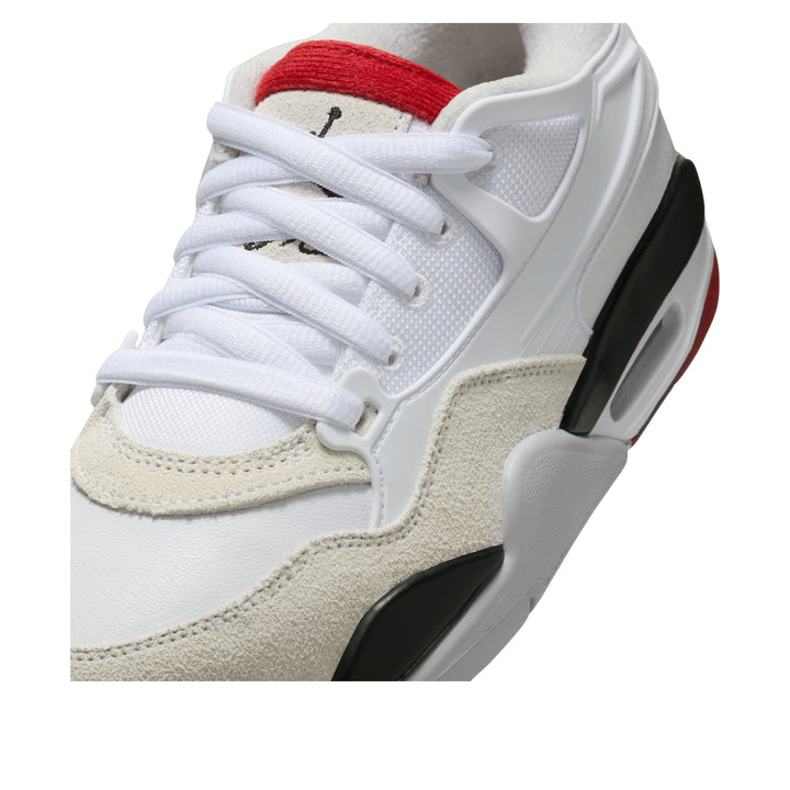 AIR JORDAN 4 RM WHITE BLACK NEUTRAL GREY VARSITY RED GS