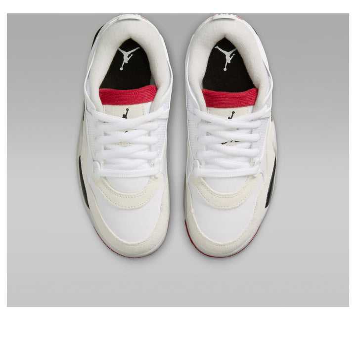 AIR JORDAN 4 RM WHITE BLACK NEUTRAL GREY VARSITY RED GS