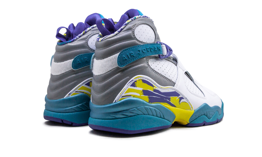 AIR JORDAN 8 RETRO WHITE AQUA WOMENS