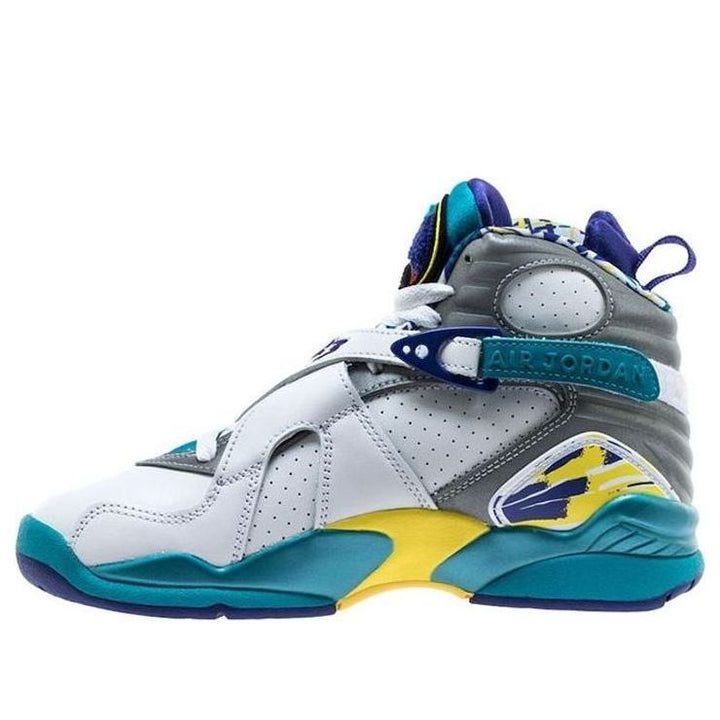 AIR JORDAN 8 RETRO WHITE AQUA WOMENS