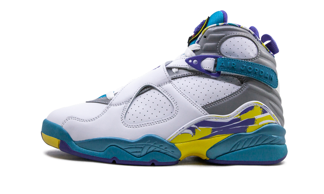AIR JORDAN 8 RETRO WHITE AQUA WOMENS