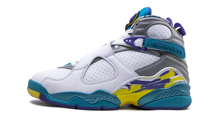 AIR JORDAN 8 RETRO WHITE AQUA WOMENS