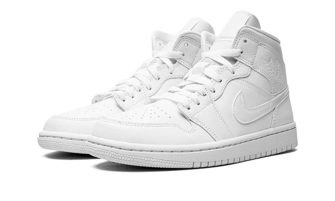 AIR JORDAN MID TRIPLE WHITE (2022) (WOMEN&