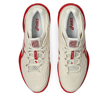 ASICS COURT FF 3 NOVAK CREAM CLASSIC RED — Stock