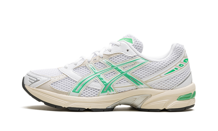 ASICS GEL-1130 WHITE MALACHITE GREEN OFF WHITE MIDSOLE WOMENS