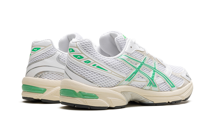 ASICS GEL-1130 WHITE MALACHITE GREEN OFF WHITE MIDSOLE WOMENS