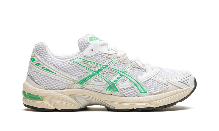 ASICS GEL-1130 WHITE MALACHITE GREEN OFF WHITE MIDSOLE WOMENS