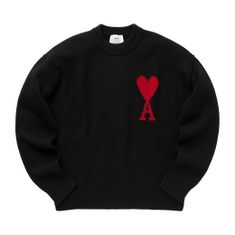 AMI SWEATER 'BLACK/RED'
