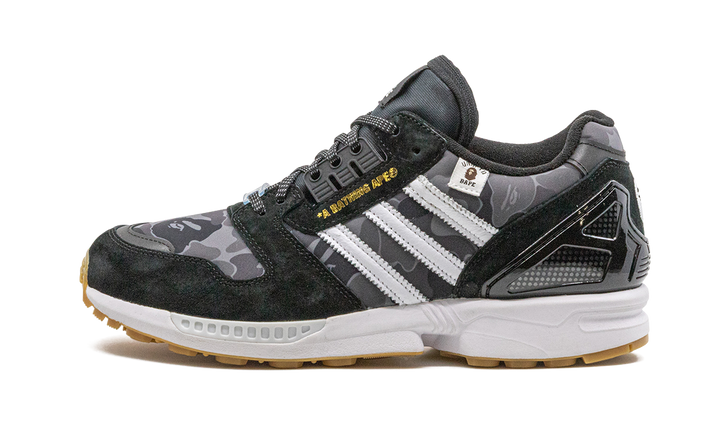 BAPE X UNDEFEATED X ADIDAS ZX 8000 BLACK GUM