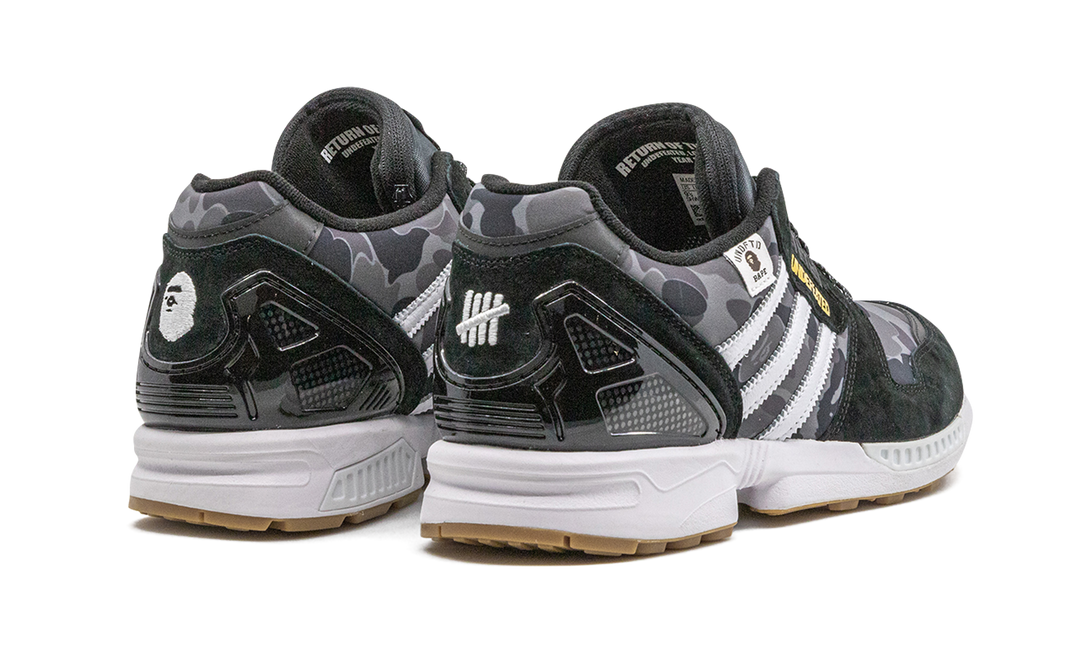 BAPE X UNDEFEATED X ADIDAS ZX 8000 BLACK GUM