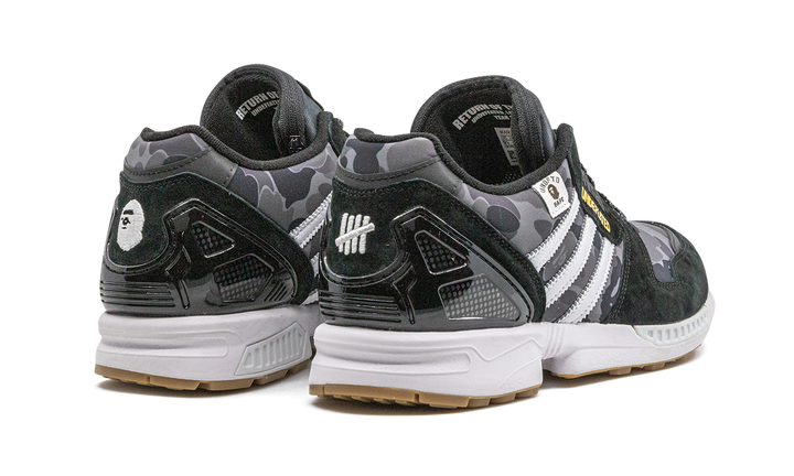 BAPE X UNDEFEATED X ADIDAS ZX 8000 BLACK GUM