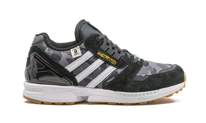 BAPE X UNDEFEATED X ADIDAS ZX 8000 BLACK GUM