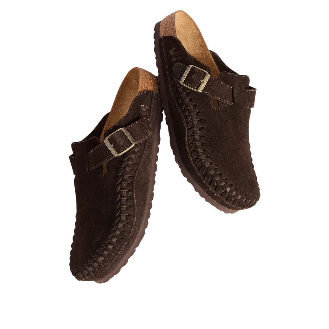 BIRKENSTOCK BOSTON BRAIDED SUEDE KITH MOCCA