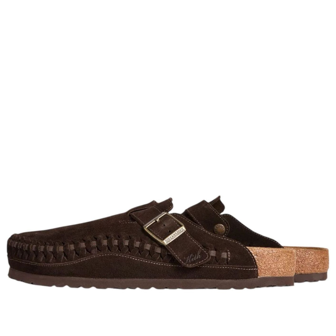 BIRKENSTOCK BOSTON BRAIDED SUEDE KITH MOCCA