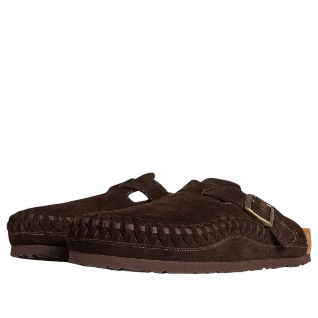 BIRKENSTOCK BOSTON BRAIDED SUEDE KITH MOCCA