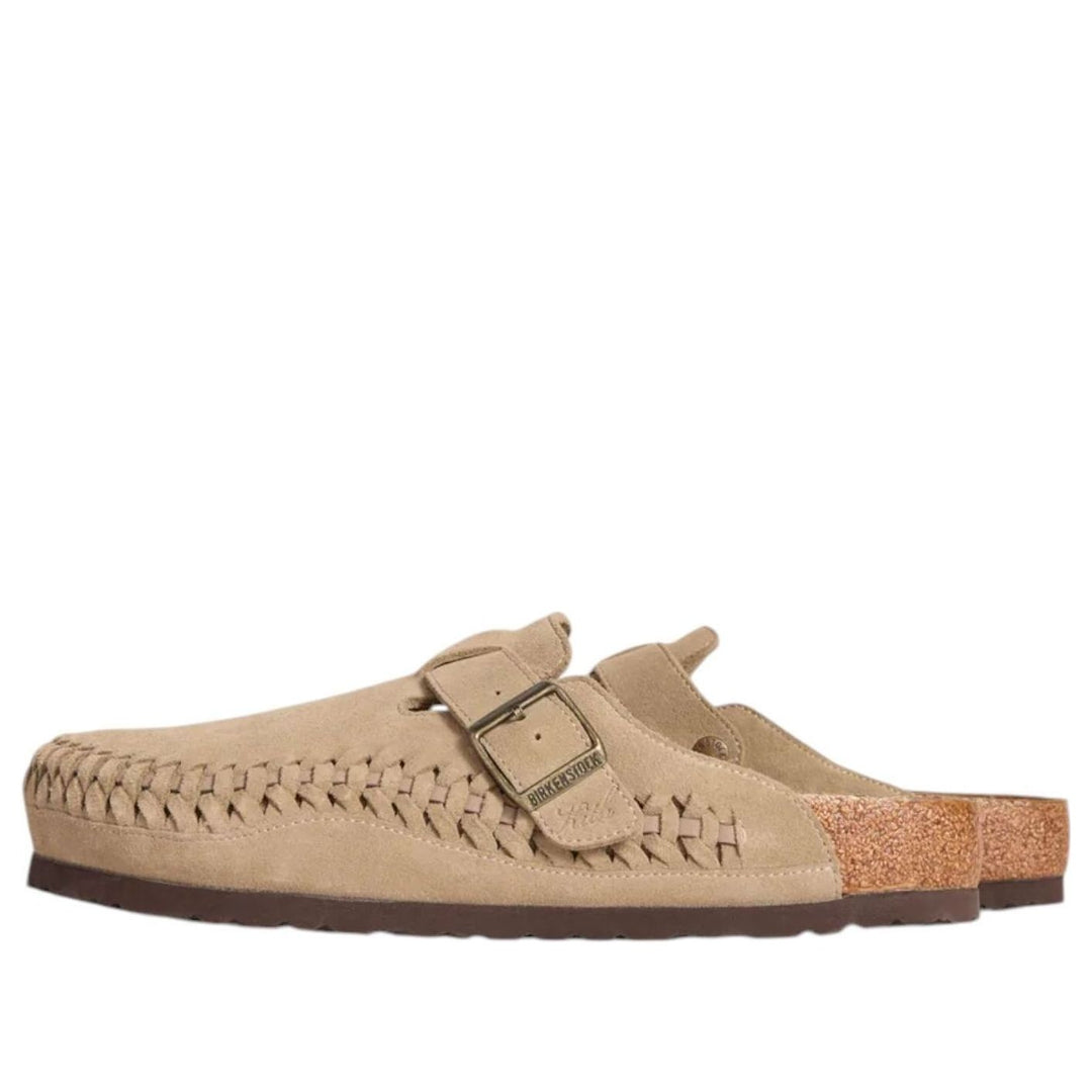 BIRKENSTOCK BOSTON BRAIDED SUEDE KITH TAUPE
