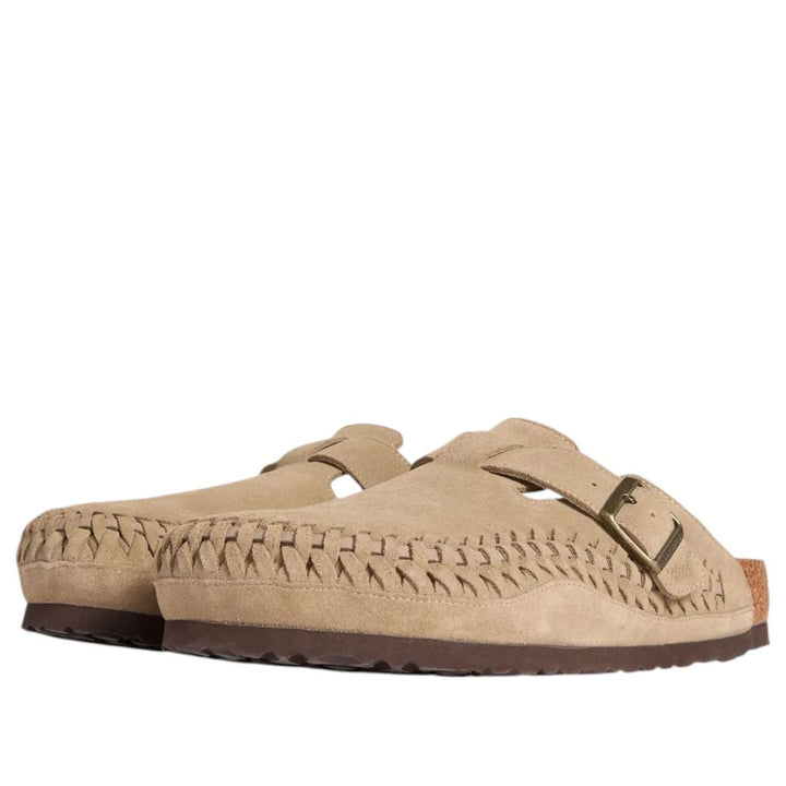 BIRKENSTOCK BOSTON BRAIDED SUEDE KITH TAUPE