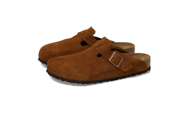 BIRKENSTOCK BOSTON SOFT FOOTBED SUEDE MINK