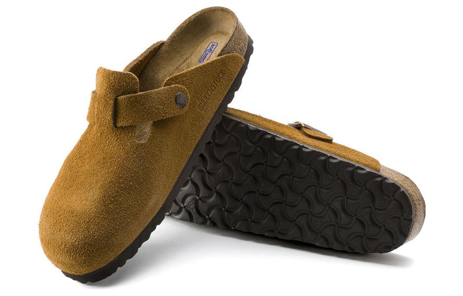 BIRKENSTOCK BOSTON SOFT FOOTBED SUEDE MINK (NARROW FIT)
