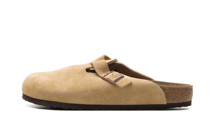 BIRKENSTOCK BOSTON SUEDE LATTE CREAM