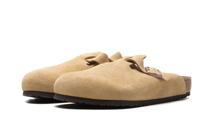 BIRKENSTOCK BOSTON SUEDE LATTE CREAM