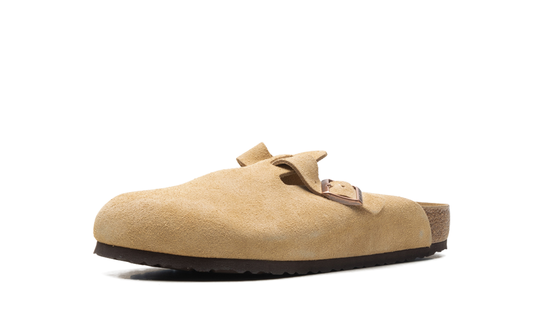 BIRKENSTOCK BOSTON SUEDE LATTE CREAM