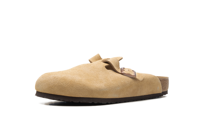 BIRKENSTOCK BOSTON SUEDE LATTE CREAM