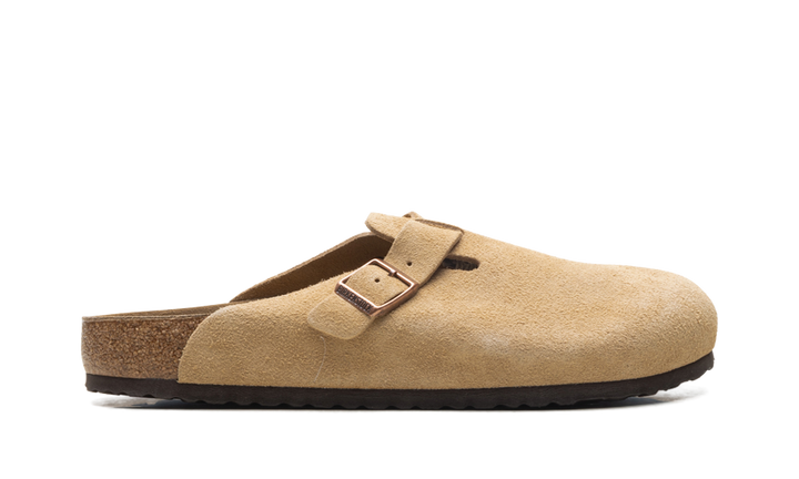 BIRKENSTOCK BOSTON SUEDE LATTE CREAM