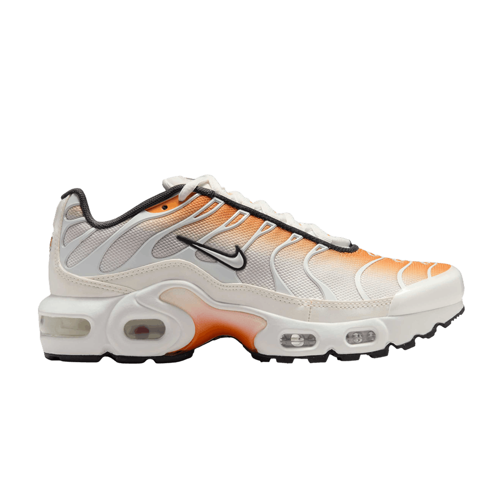 NIKE AIR MAX PLUS ORANGE PEEL SUMMIT WHITE ANTHRACITE VAST GREY (GS)
