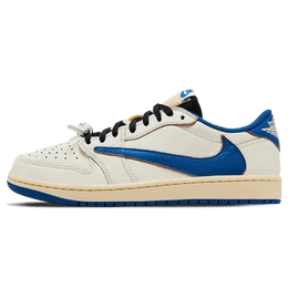 FRAGMENT DESIGN X TRAVIS SCOTT X AIR JORDAN 1 RETRO LOW OG 'WHITE BLUE'