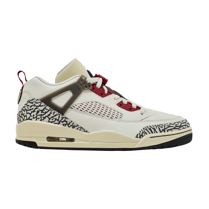 JORDAN SPIZIKE LOW SAIL ANTHRACITE COCONUT MILK VARSITY RED