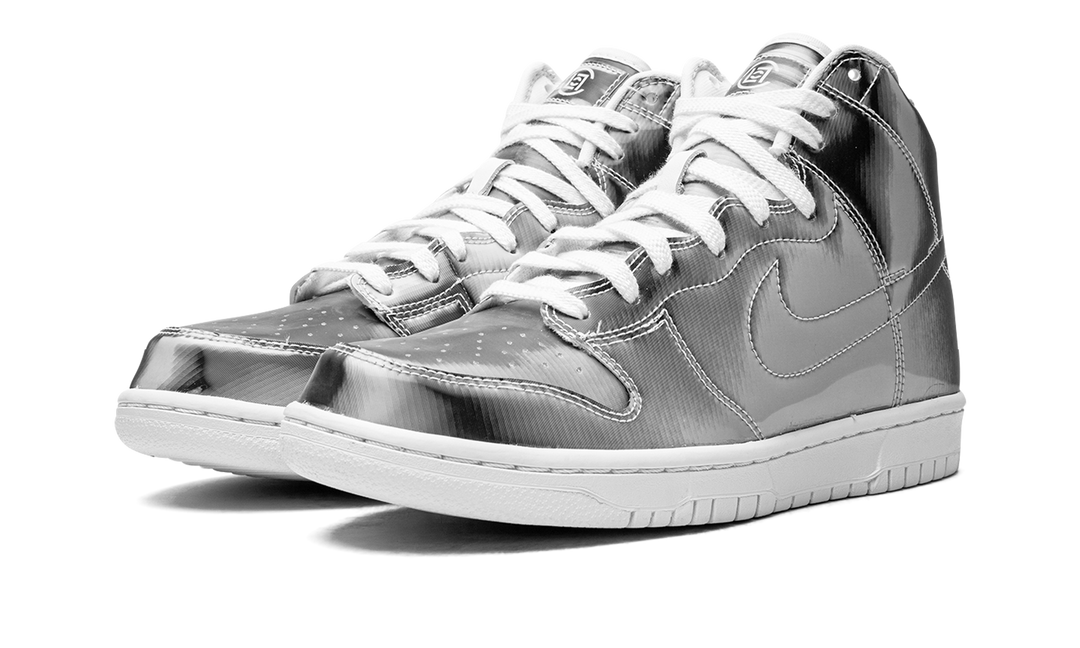 CLOT X NIKE DUNK HIGH METALLIC SILVER